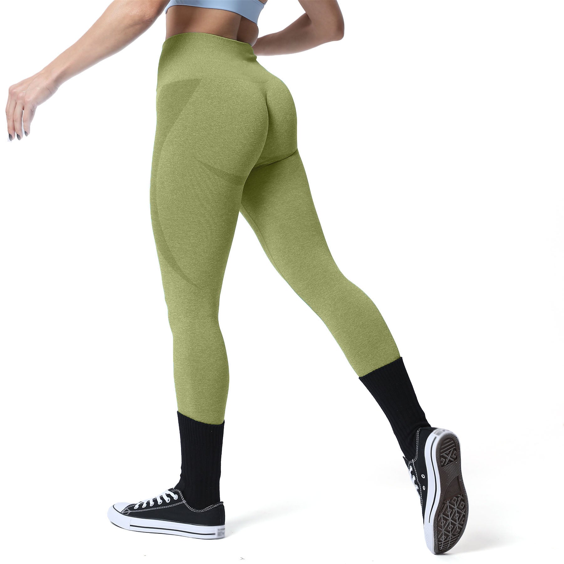 Khaki Green Contour Seamless Leggings  Running leggings, Seamless  leggings, Active wear for women