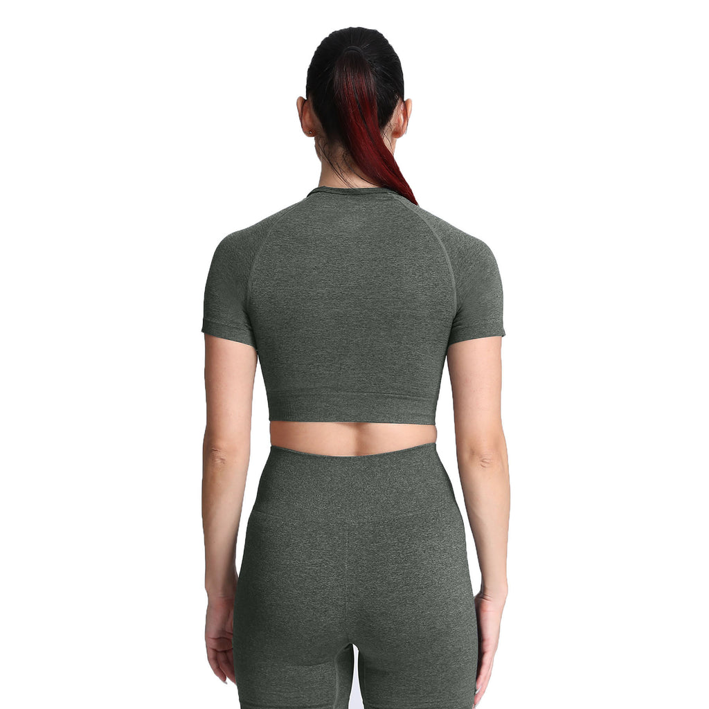 Aoxjox Vital Short Sleeve Crop Tops