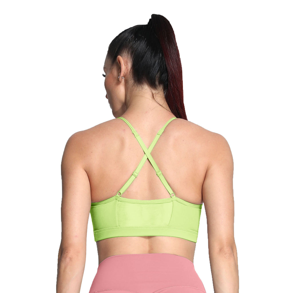 Aoxjox Strappy Ruched Crossover Bra