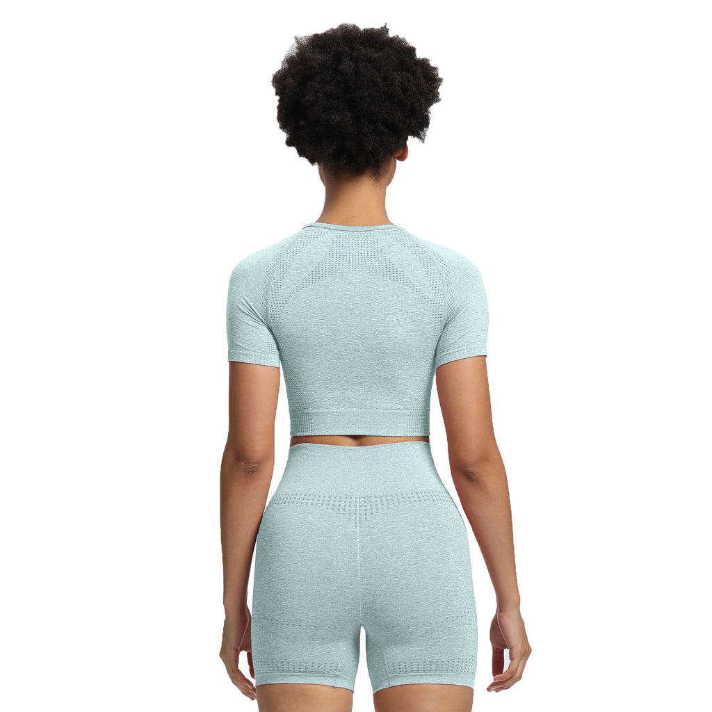Aoxjox Vital Short Sleeve Crop Tops