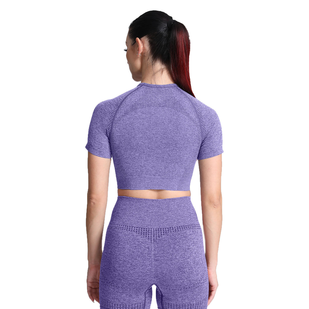 Aoxjox Vital Short Sleeve Crop Tops