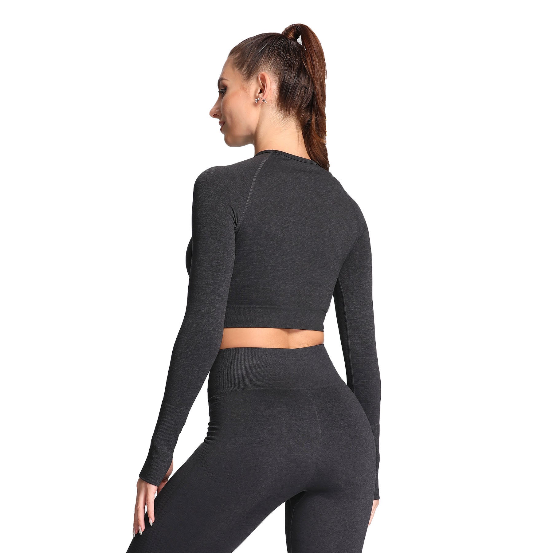 Aoxjox Vital Long Sleeve Crop Top