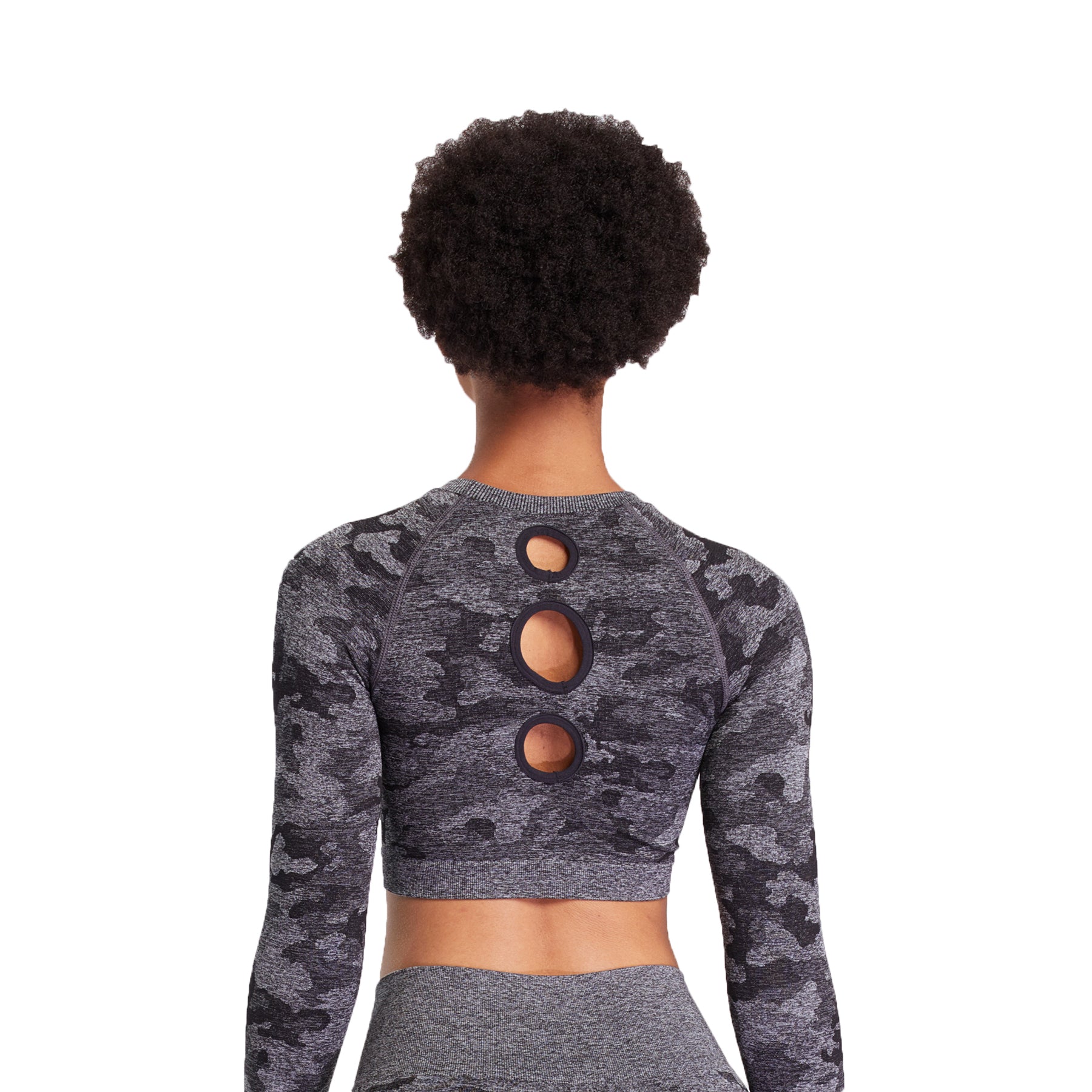 Aoxjox Camo Seamless Long Sleeve Crop
