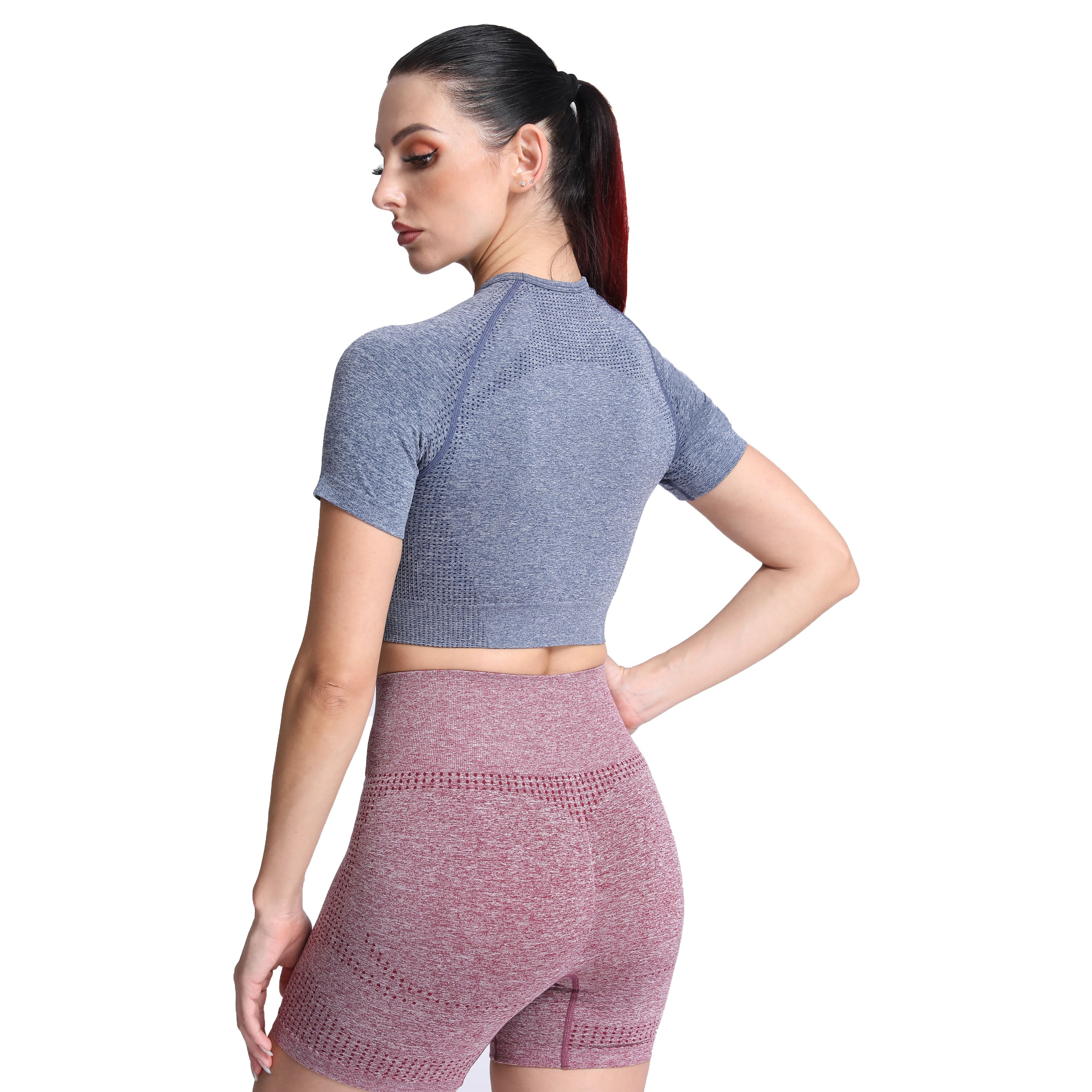 Aoxjox Vital Short Sleeve Crop Tops