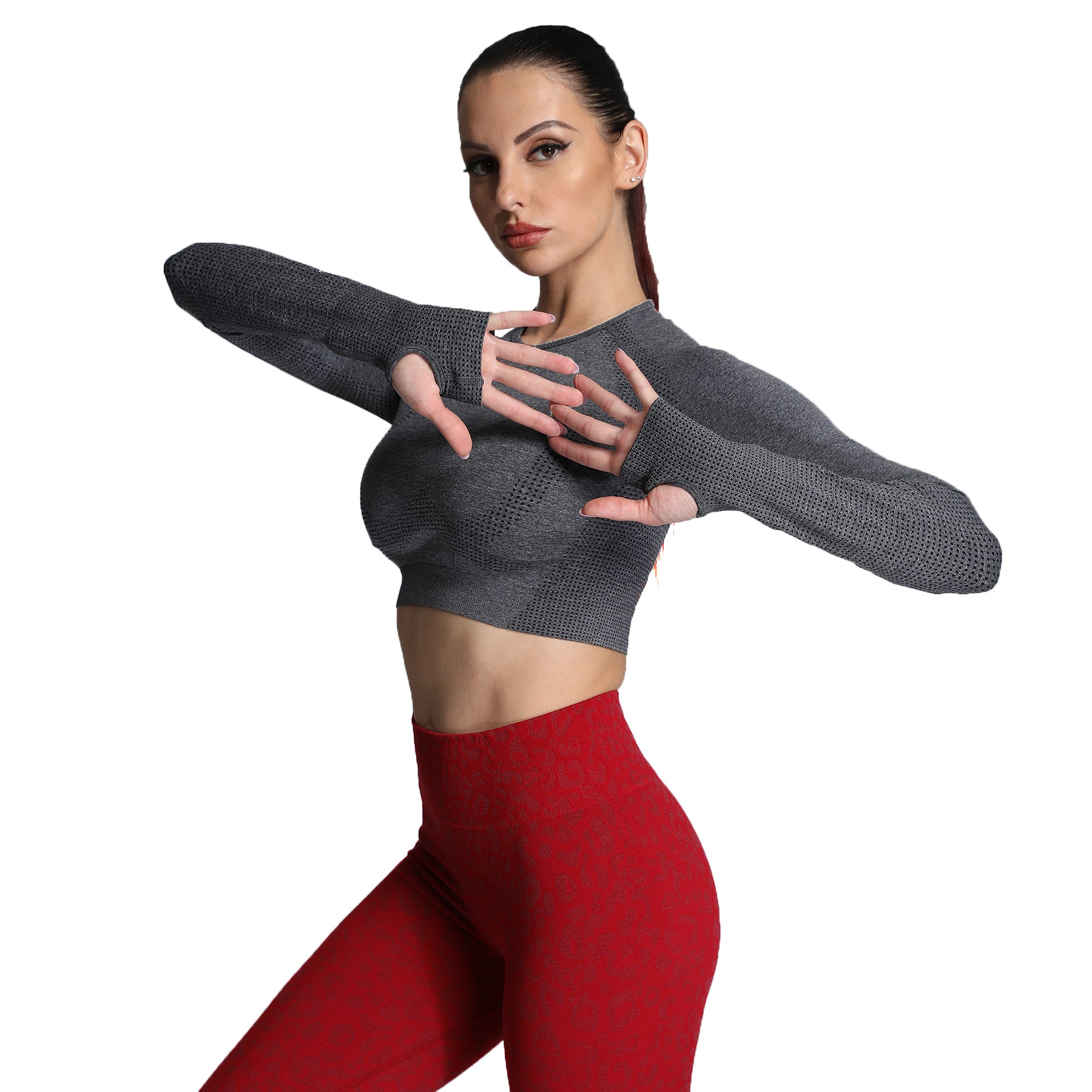 Aoxjox "Vital 2.0 / 3.0" long-sleeved Crop Top