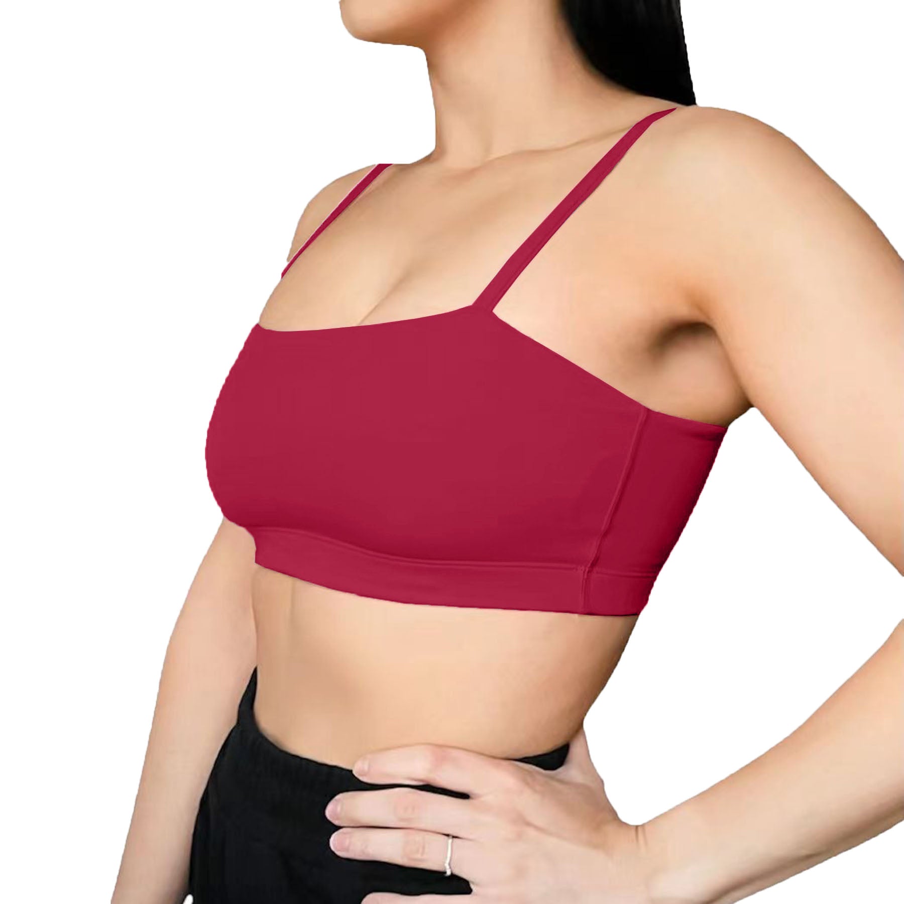 Shop Generic Sports Bras For Women Big Size Strapless Bra Bandeau Tube  Padded Top Stretchy Fitness Yoga Tops Bra Sportwear Exercise  Clothes(#Coffee) Online