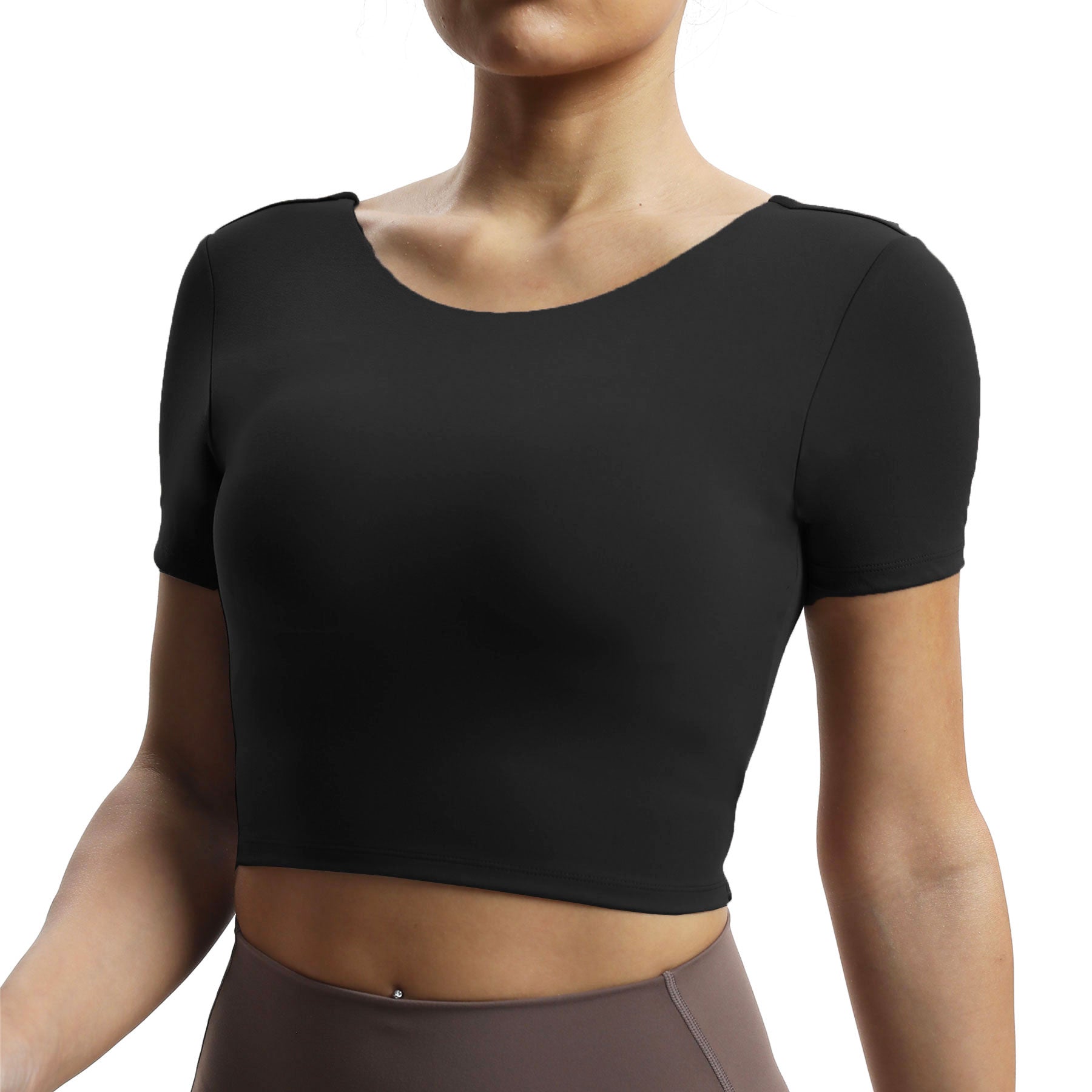Aoxjox "Emma" Short Sleeve Twist Back Top