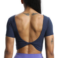 Aoxjox "Emma" Short Sleeve Twist Back Top