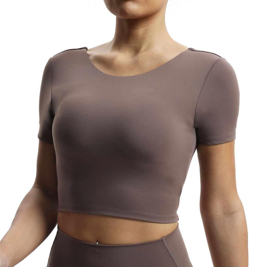 Aoxjox "Emma" Short Sleeve Twist Back Top