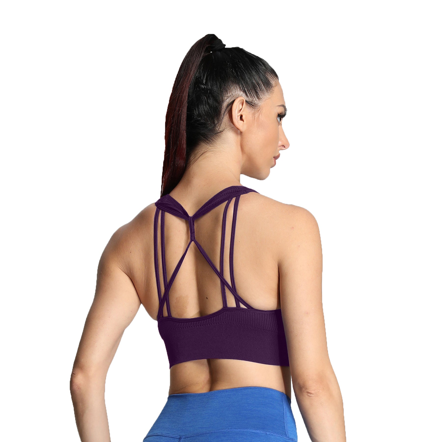 Aoxjox Ribbed Seamless Sports Bras