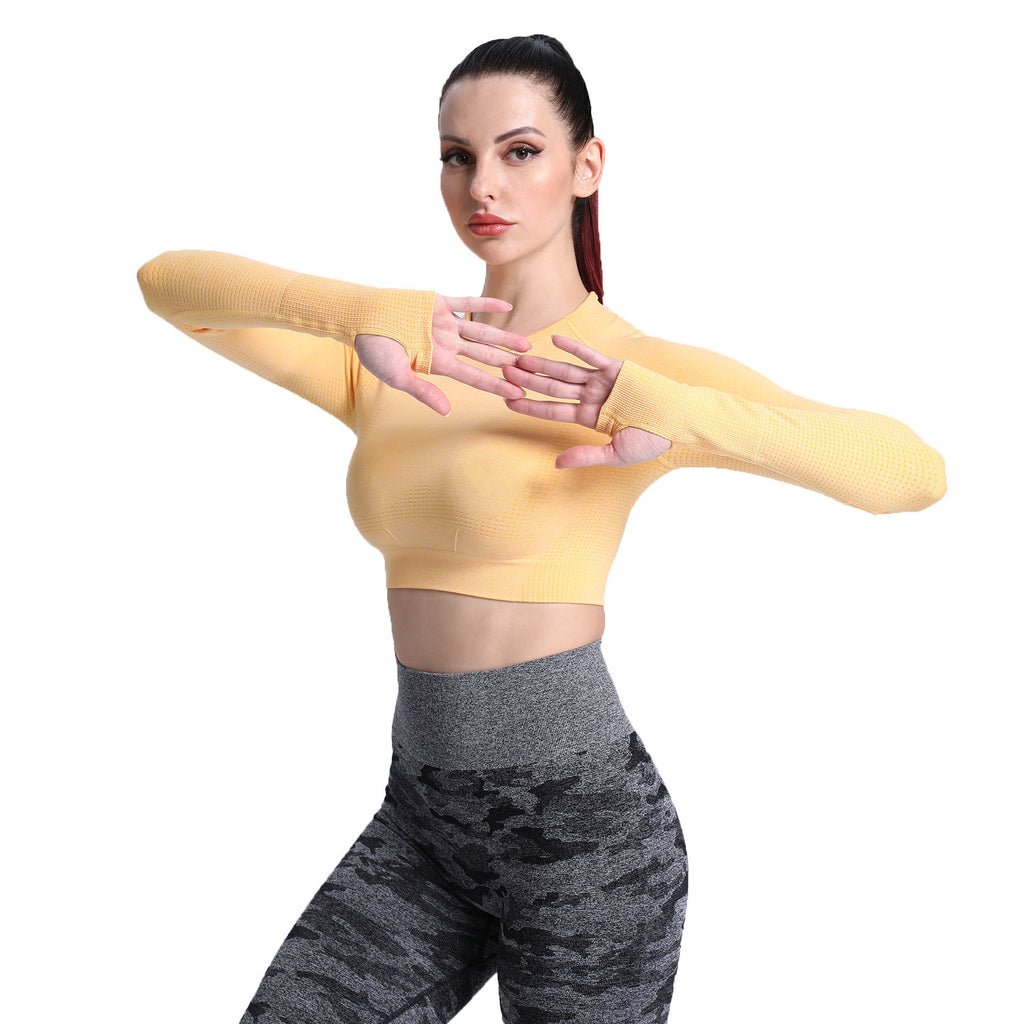Aoxjox Vital Long Sleeve Crop Top