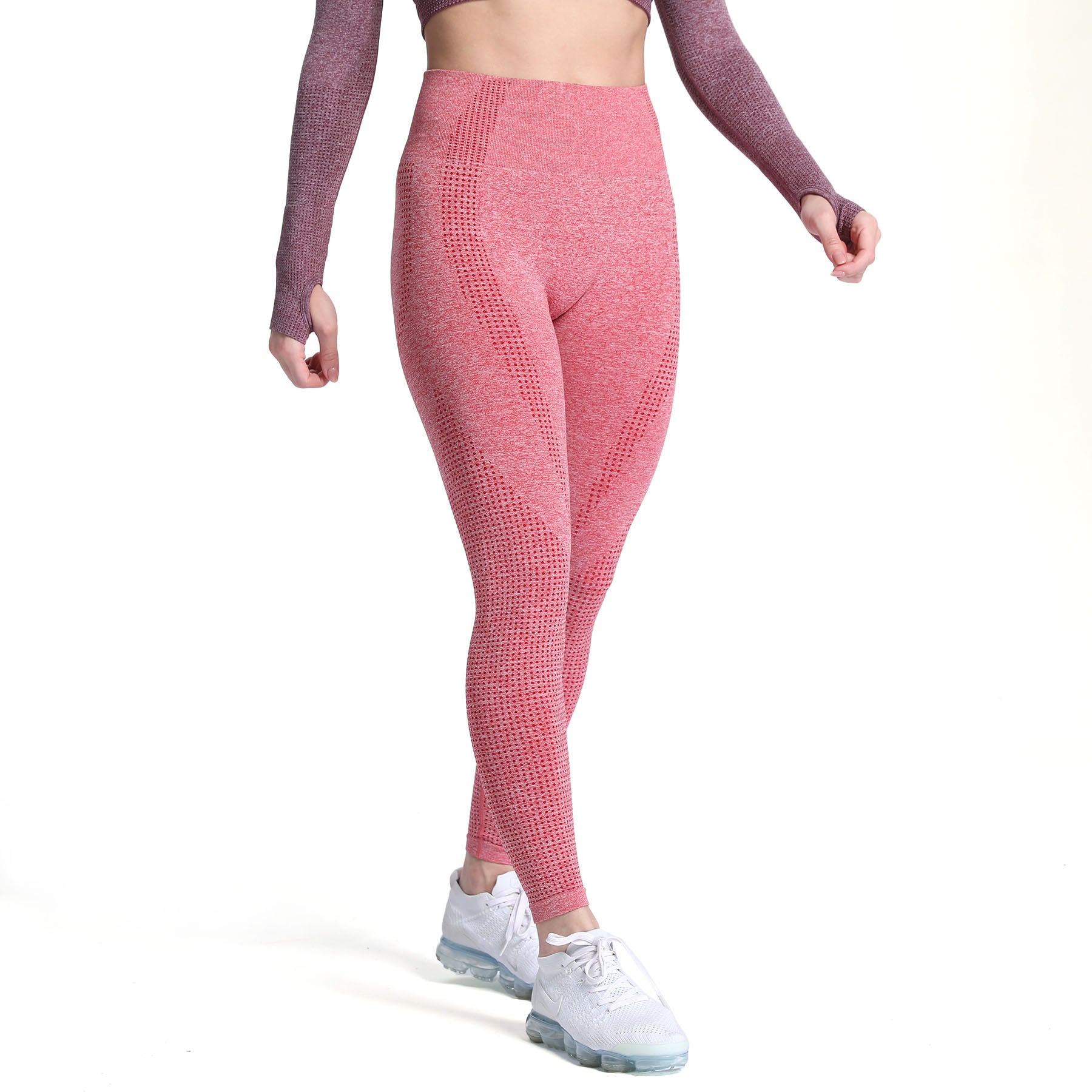 Pink Marl Ombre Gym Seamless Leggings