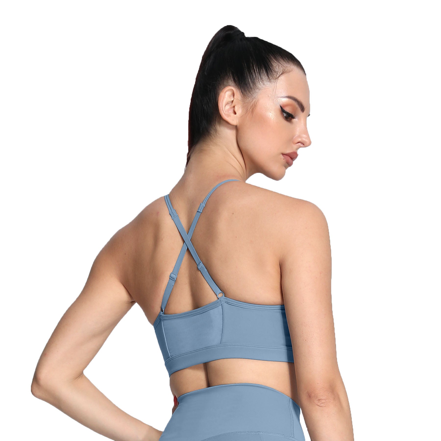 Aoxjox Strappy Ruched Crossover Bra