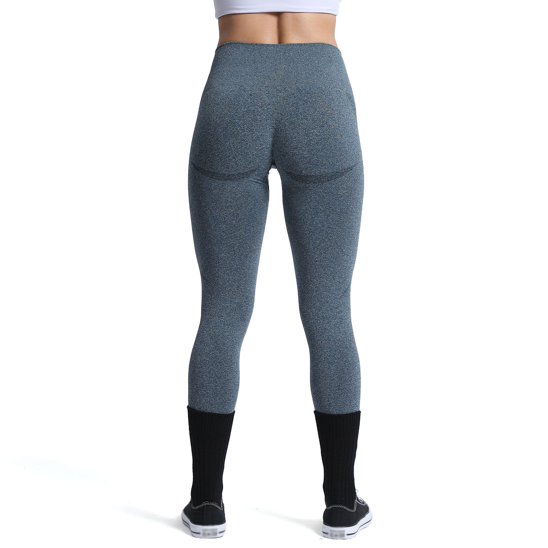 Aoxjox Darks Smile Contour Seamless Leggings