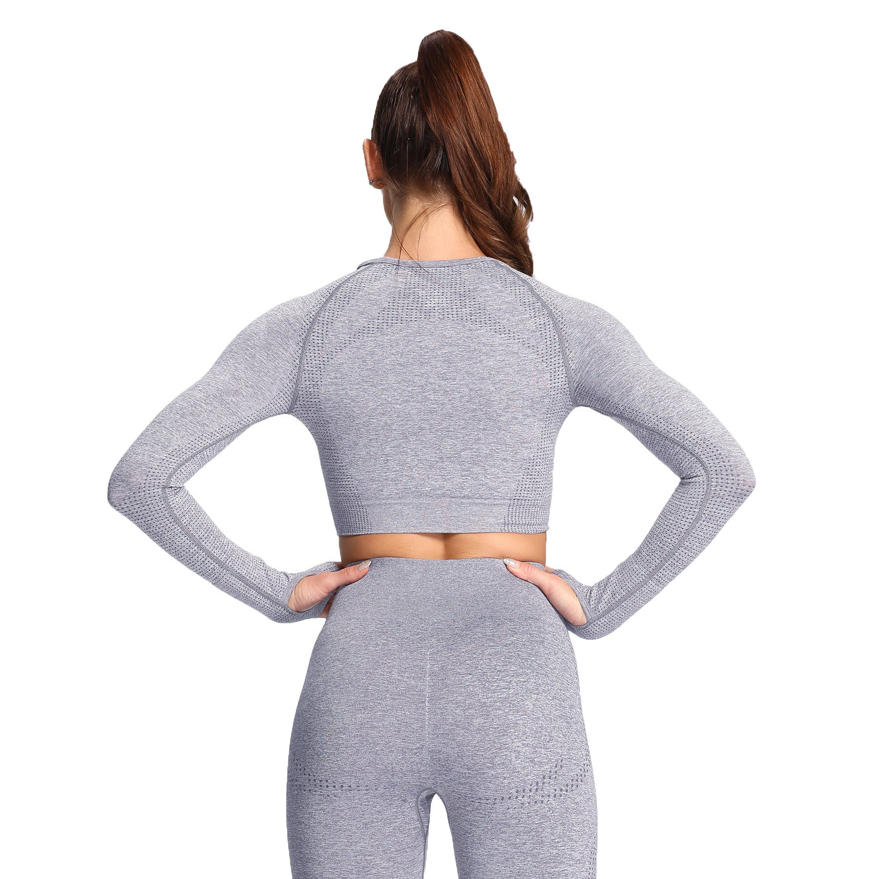 Aoxjox Vital Long Sleeve Crop Top