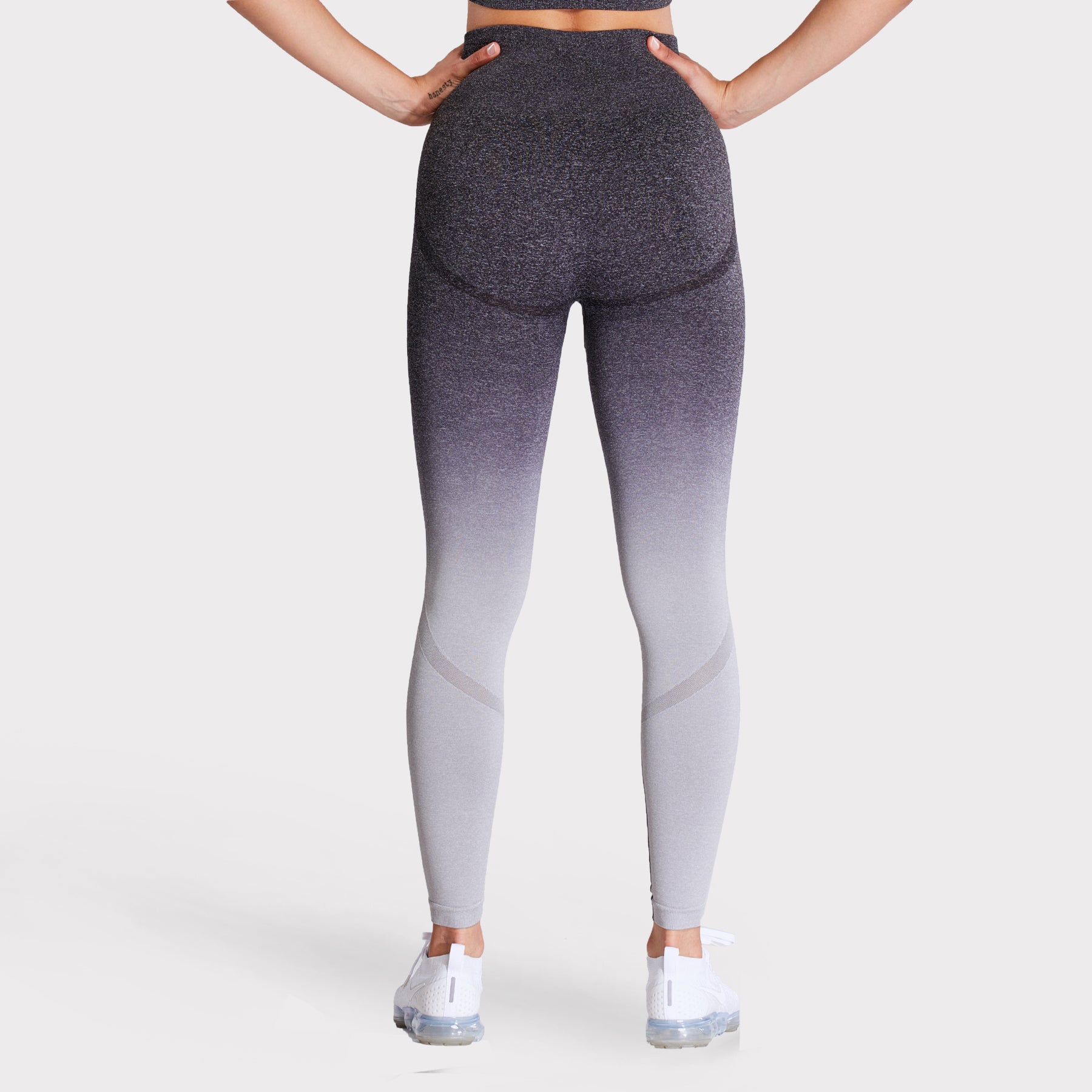 Ombre Seamless Yoga Seamless Workout Leggings And Pants Set Womens