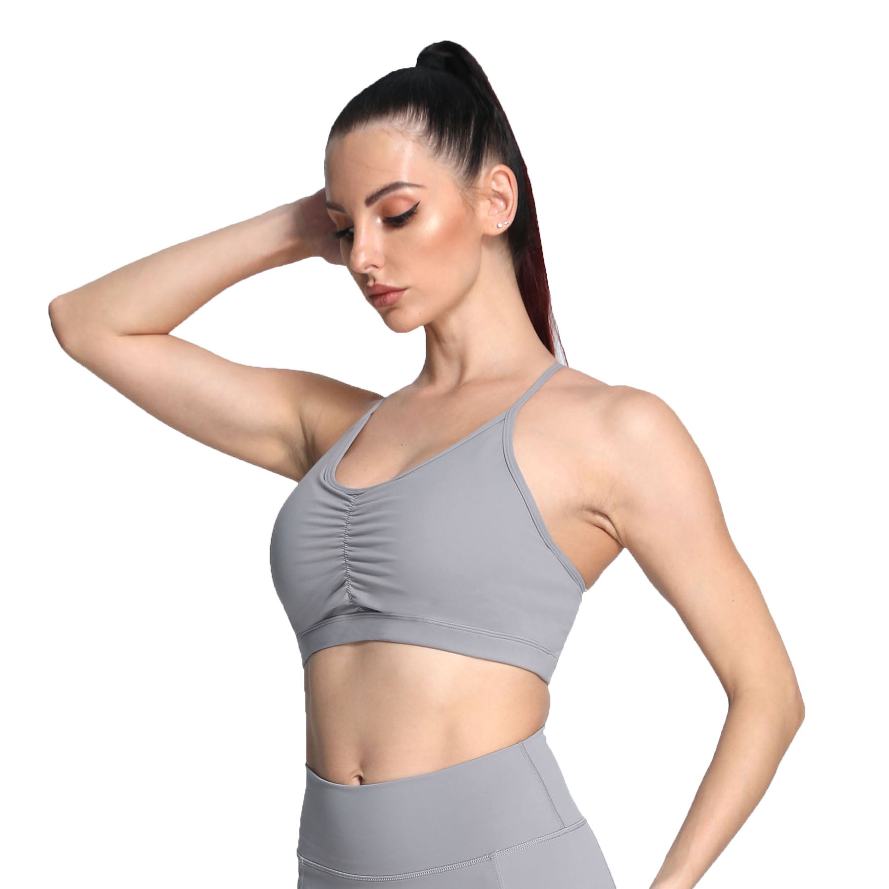 Aoxjox Ruched "Baddie" Sports Bras