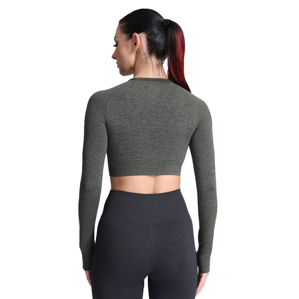 Aoxjox Vital Long Sleeve Crop Top