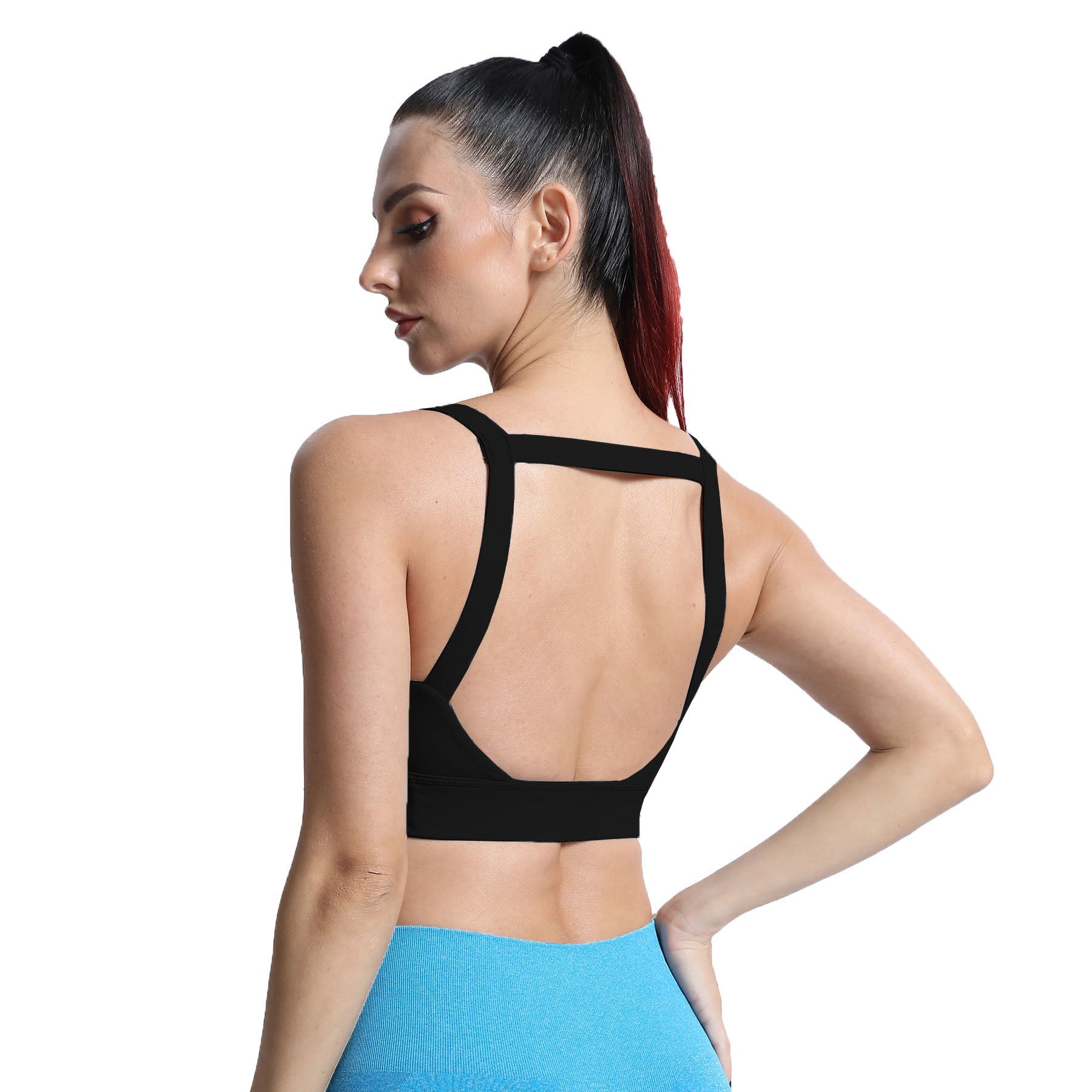 Aoxjox Tube top thick strap open back Bras