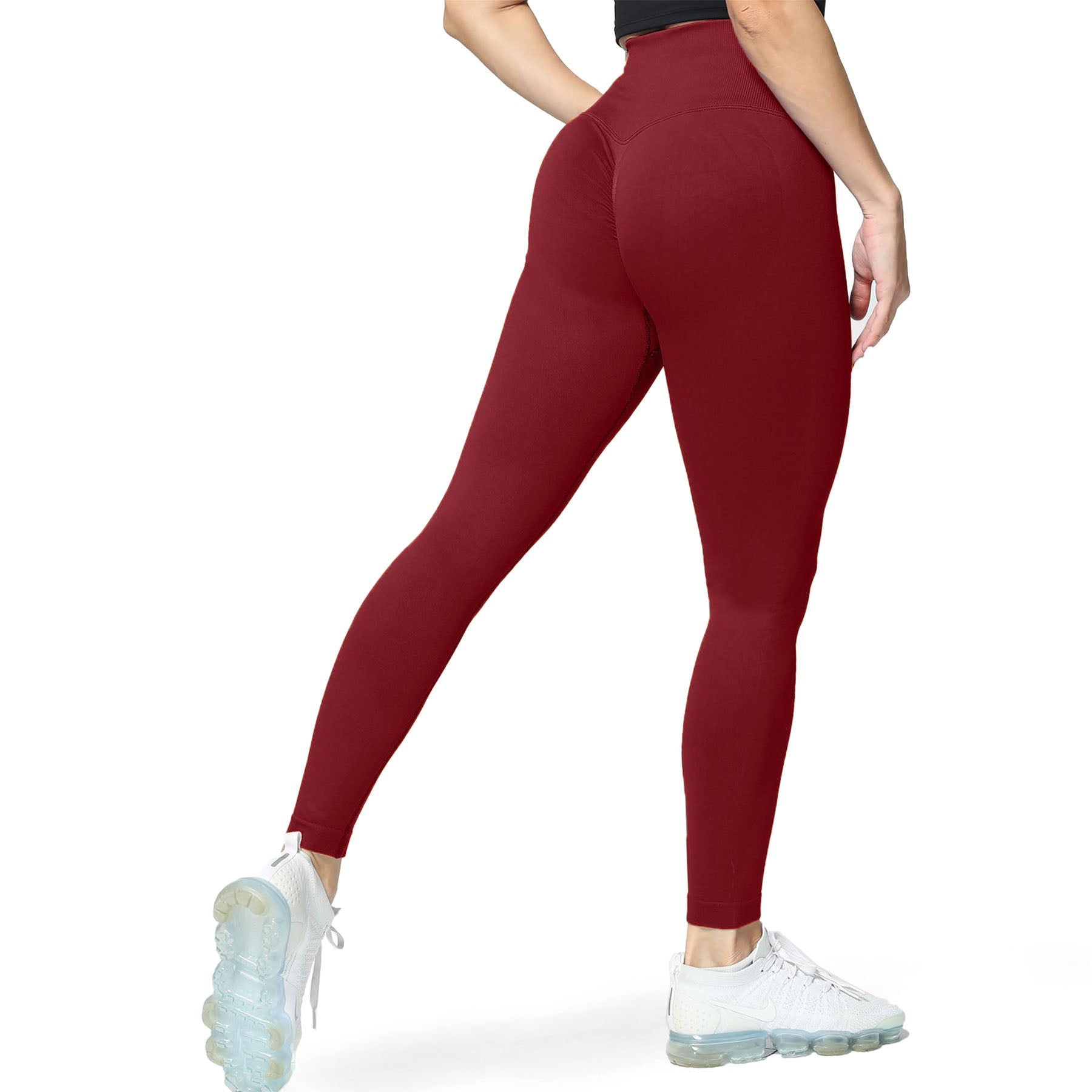 Aoxjox Butt Lifting Workout Leggings Scrunch Panel High Waisted Seamless  Leggings Tummy Control Yoga Pants, Dark Coffee Marl, Small : :  Clothing, Shoes & Accessories