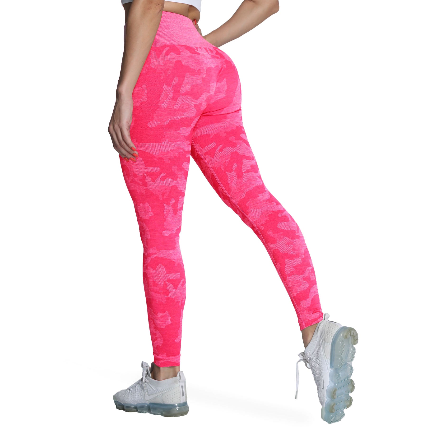Aoxjox seamless leggings, Electric blue marl (S) and Aoxjox black hype