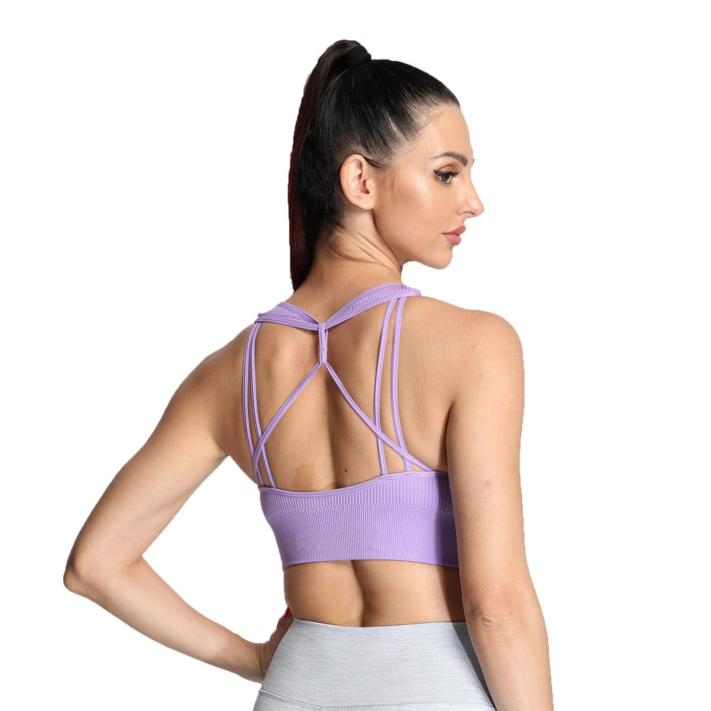 Aoxjox Ribbed Seamless Sports Bras
