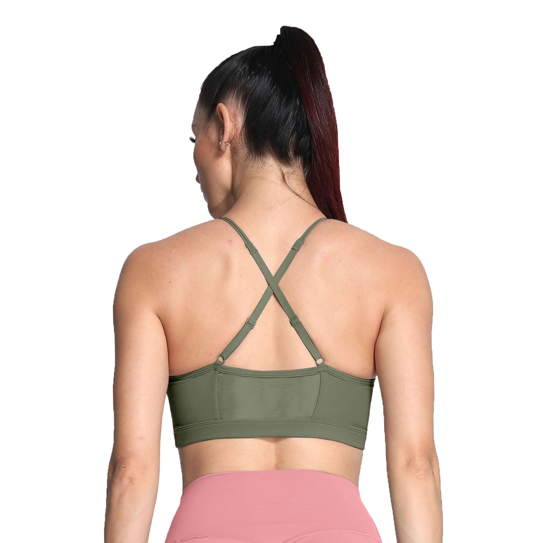 Aoxjox Strappy Ruched Crossover Bra