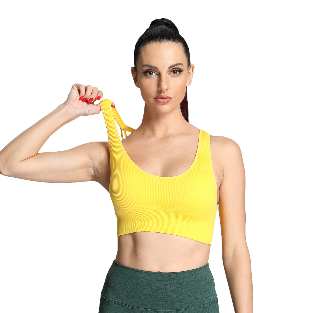 Aoxjox Ribbed Seamless Sports Bras