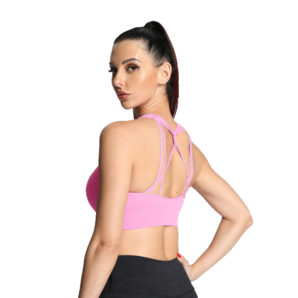 Aoxjox Ribbed Seamless Sports Bras