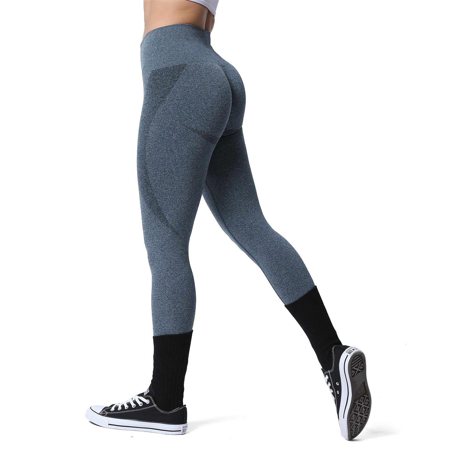 Aoxjox Darks Smile Contour Seamless Leggings