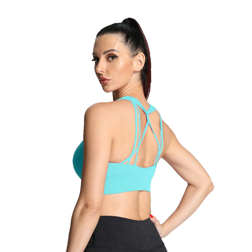 Aoxjox Ribbed Seamless Sports Bras