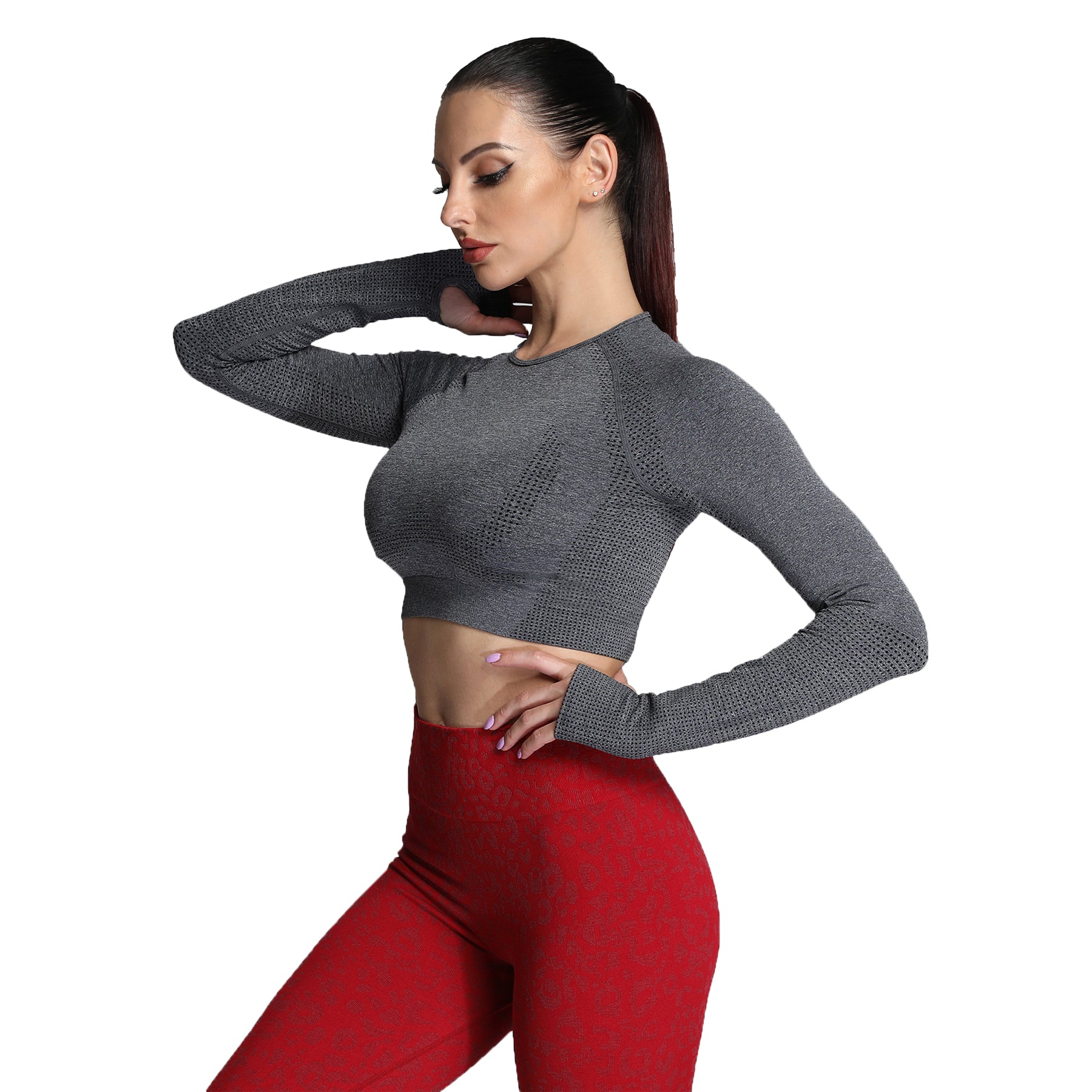 Aoxjox "Vital 2.0 / 3.0" long-sleeved Crop Top