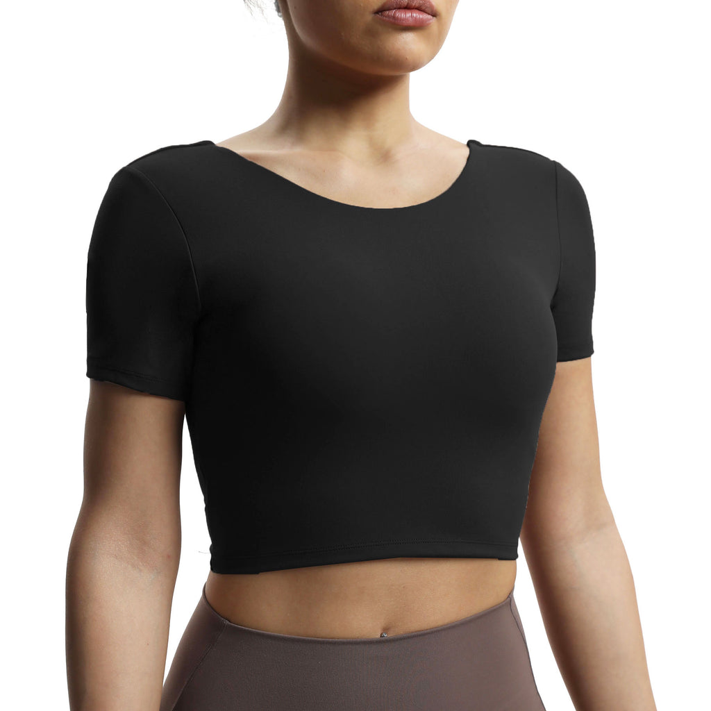 Aoxjox "Emma" Short Sleeve Twist Back Top