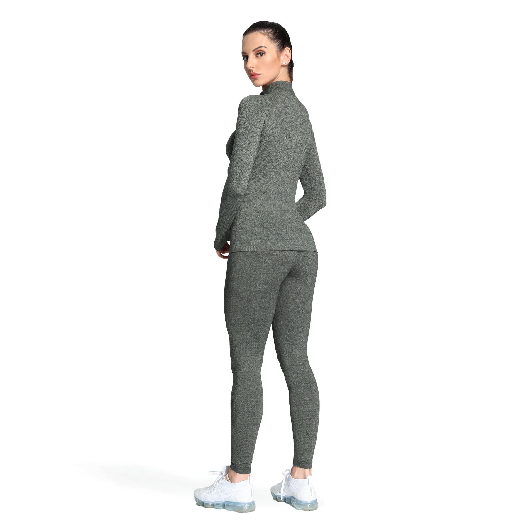 Aoxjox Vital Long Sleeve Full Zip Cropped Top