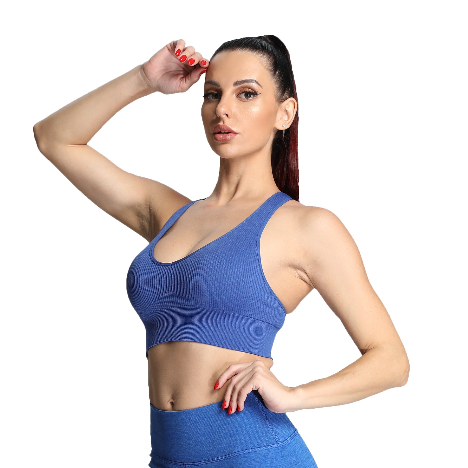 Aoxjox Ribbed Seamless Sports Bras