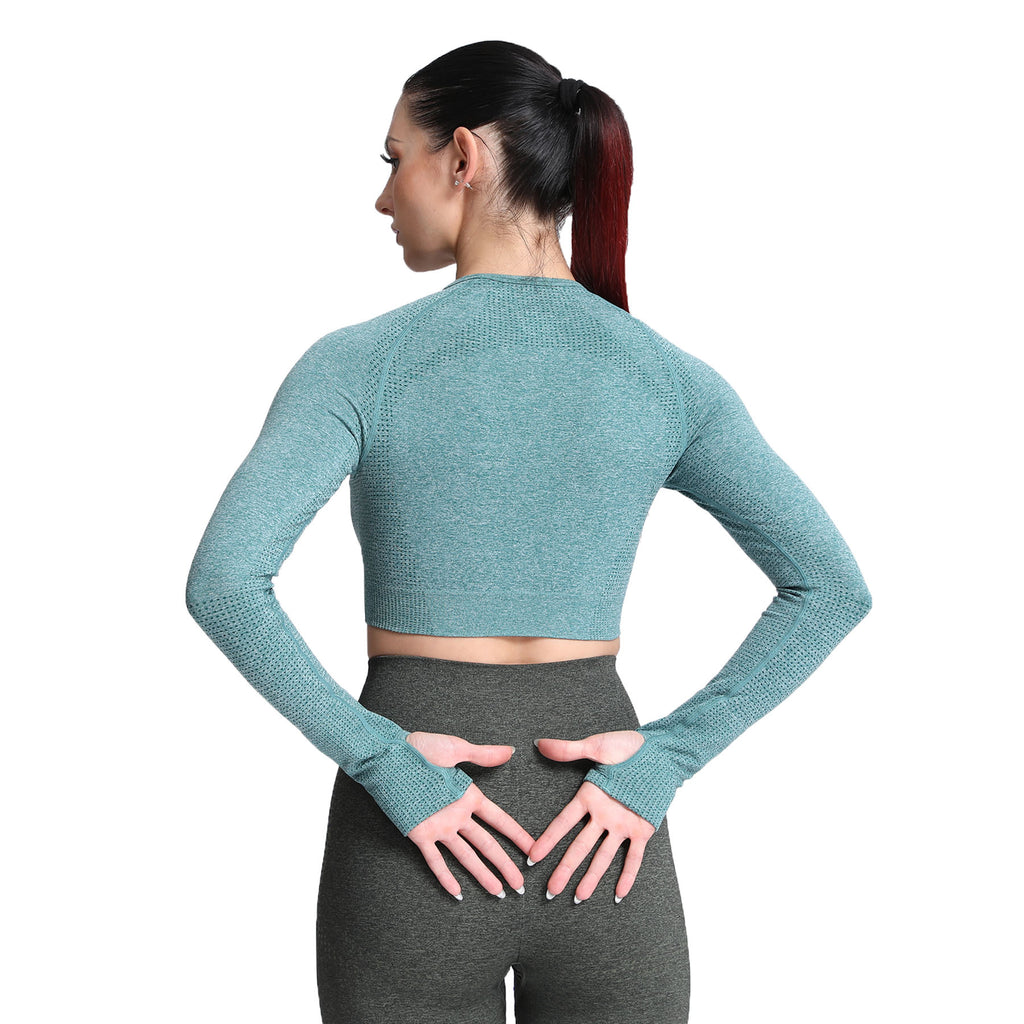 Aoxjox Vital Long Sleeve Crop Top