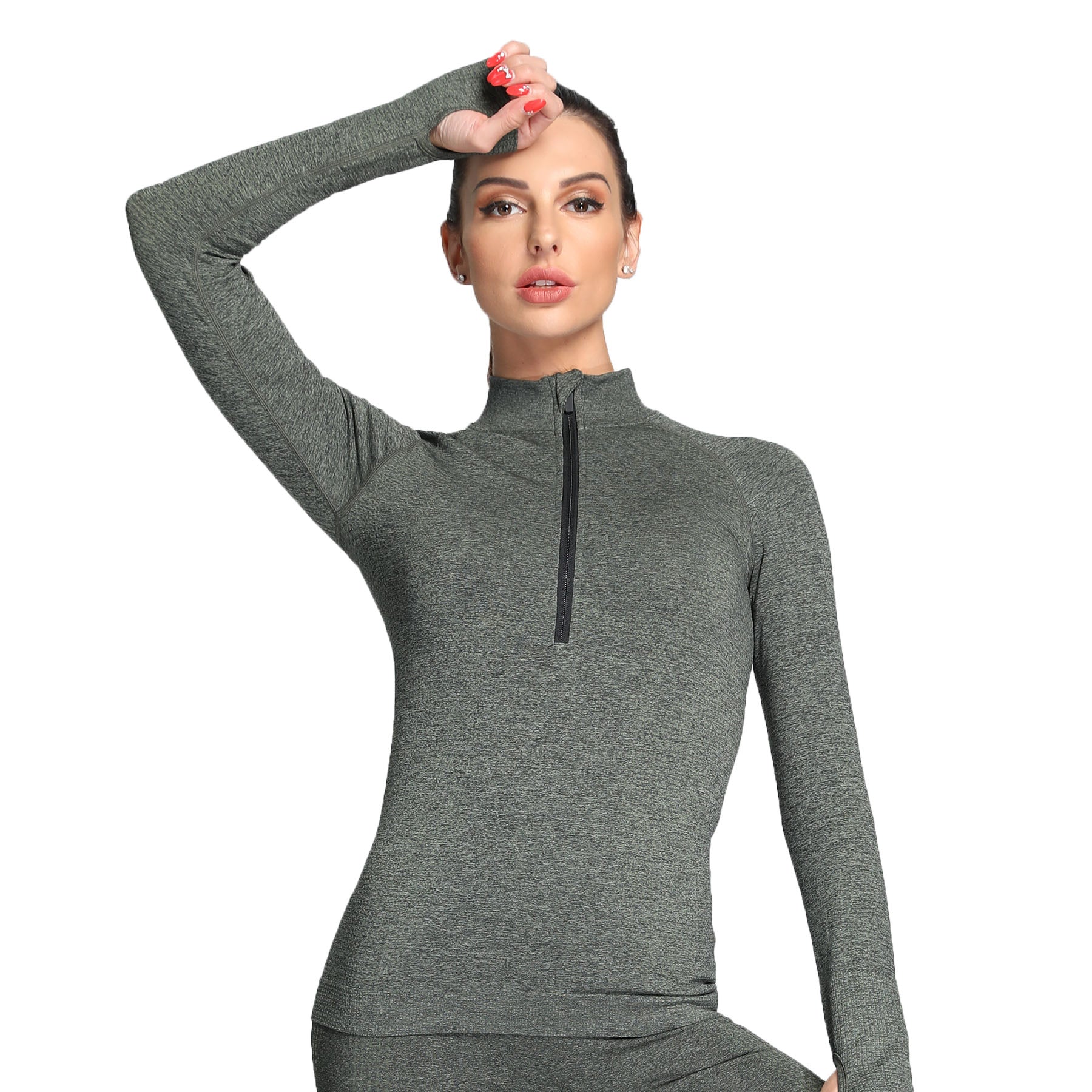 Aoxjox Women's Vital Long Sleeve Quarter Zip Pullover