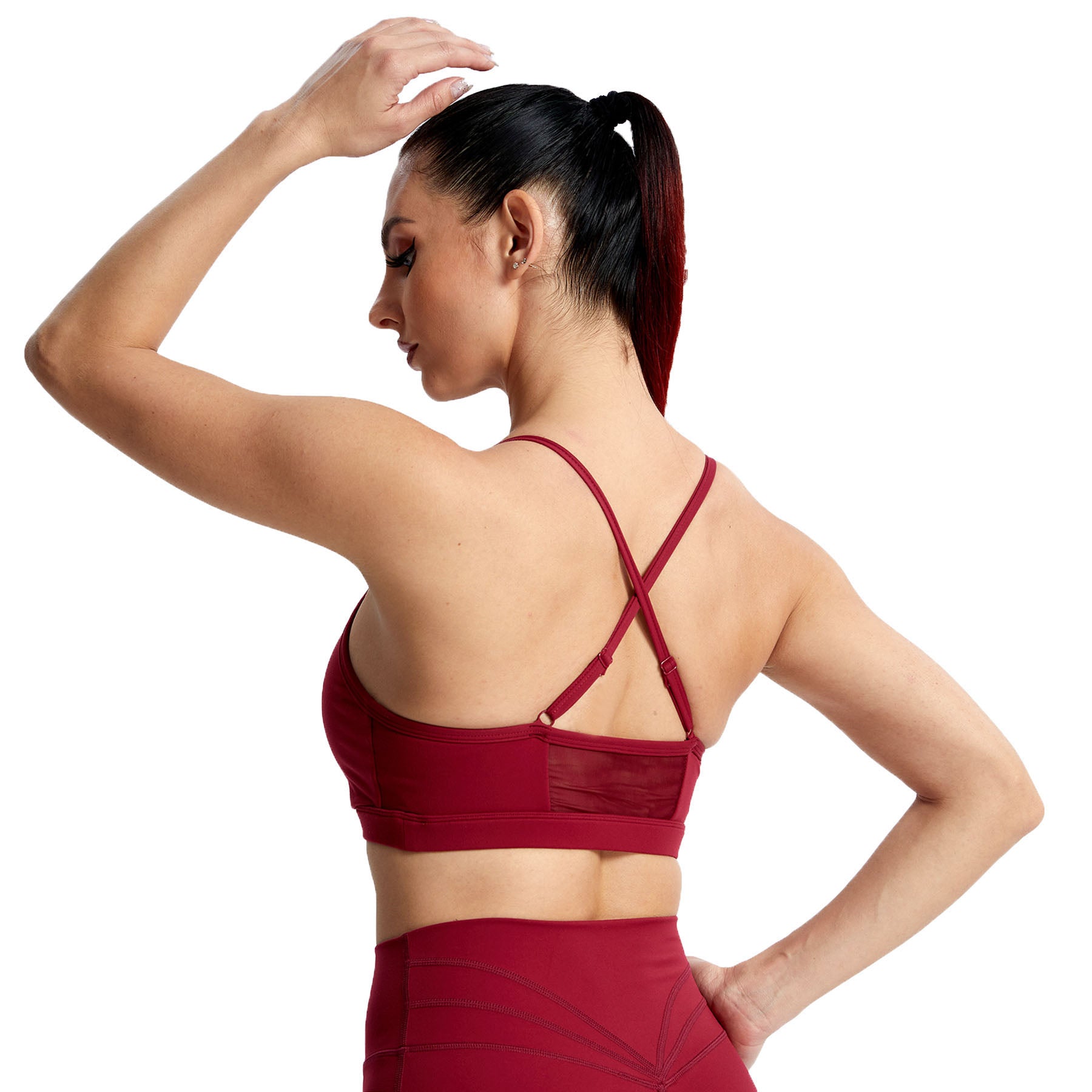 Aoxjox Strappy Ruched Crossover Bra