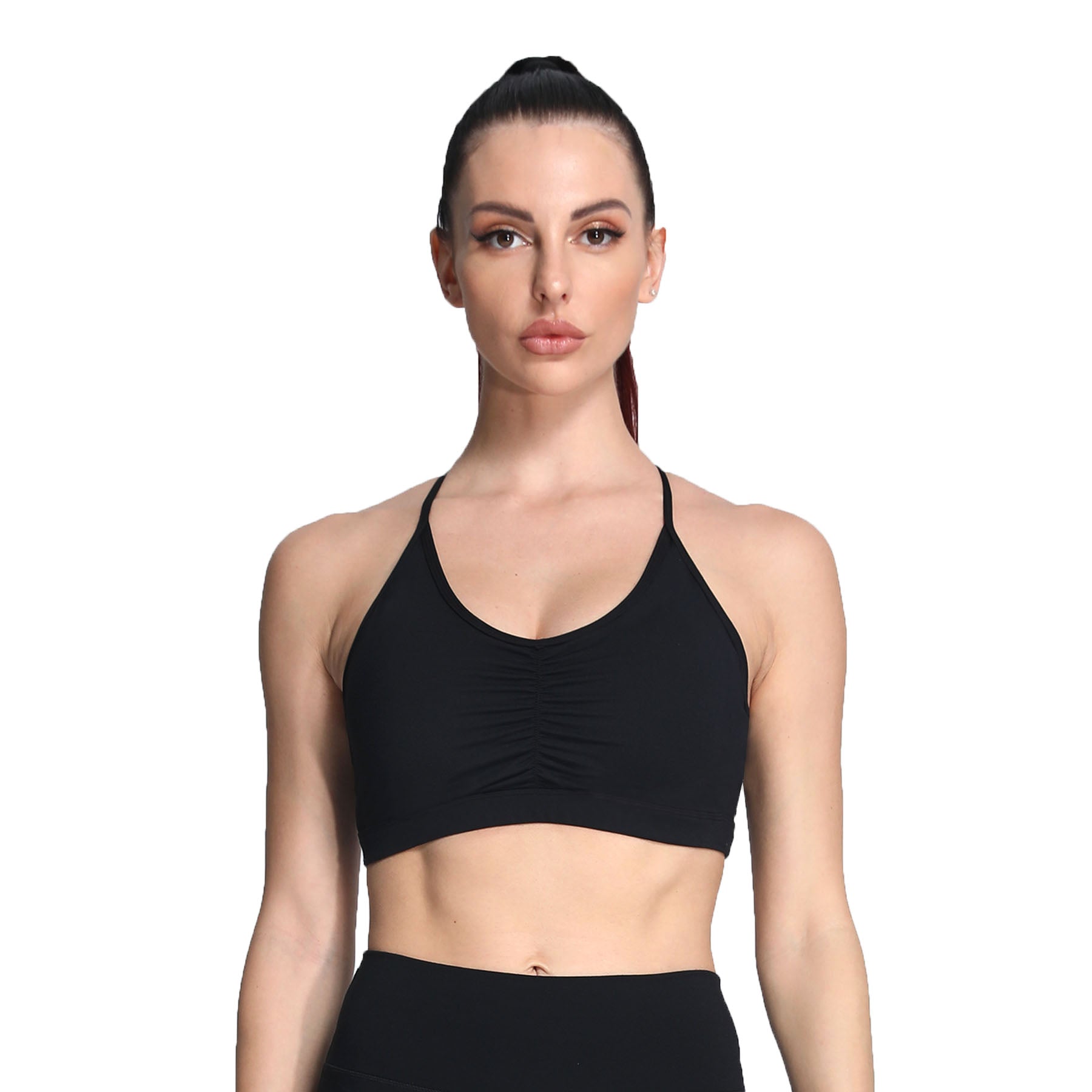 Aoxjox Strappy Ruched Crossover Bra