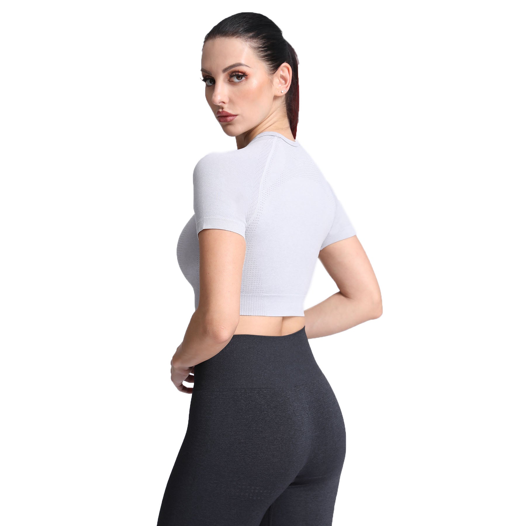 Aoxjox Vital Short Sleeve Crop Tops