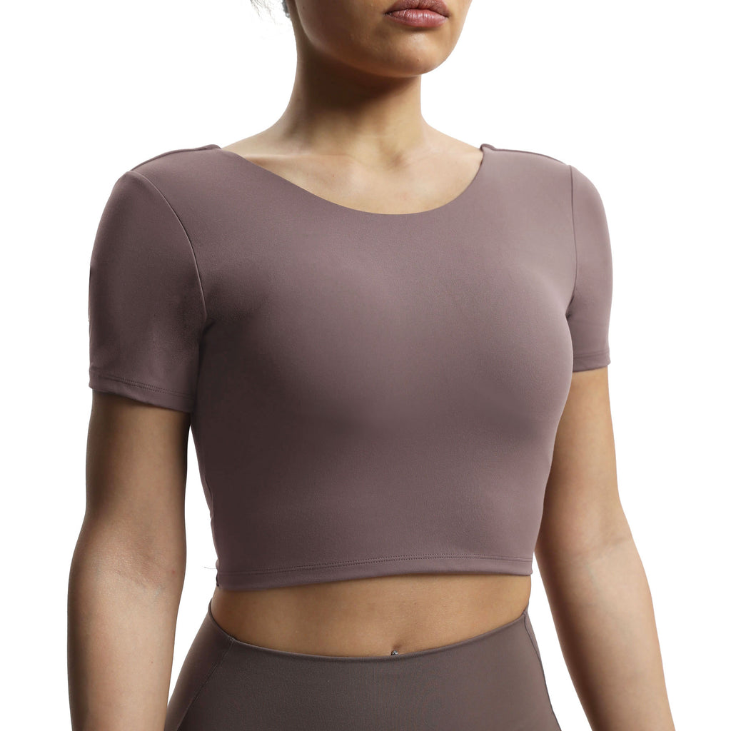Aoxjox "Emma" Short Sleeve Twist Back Top