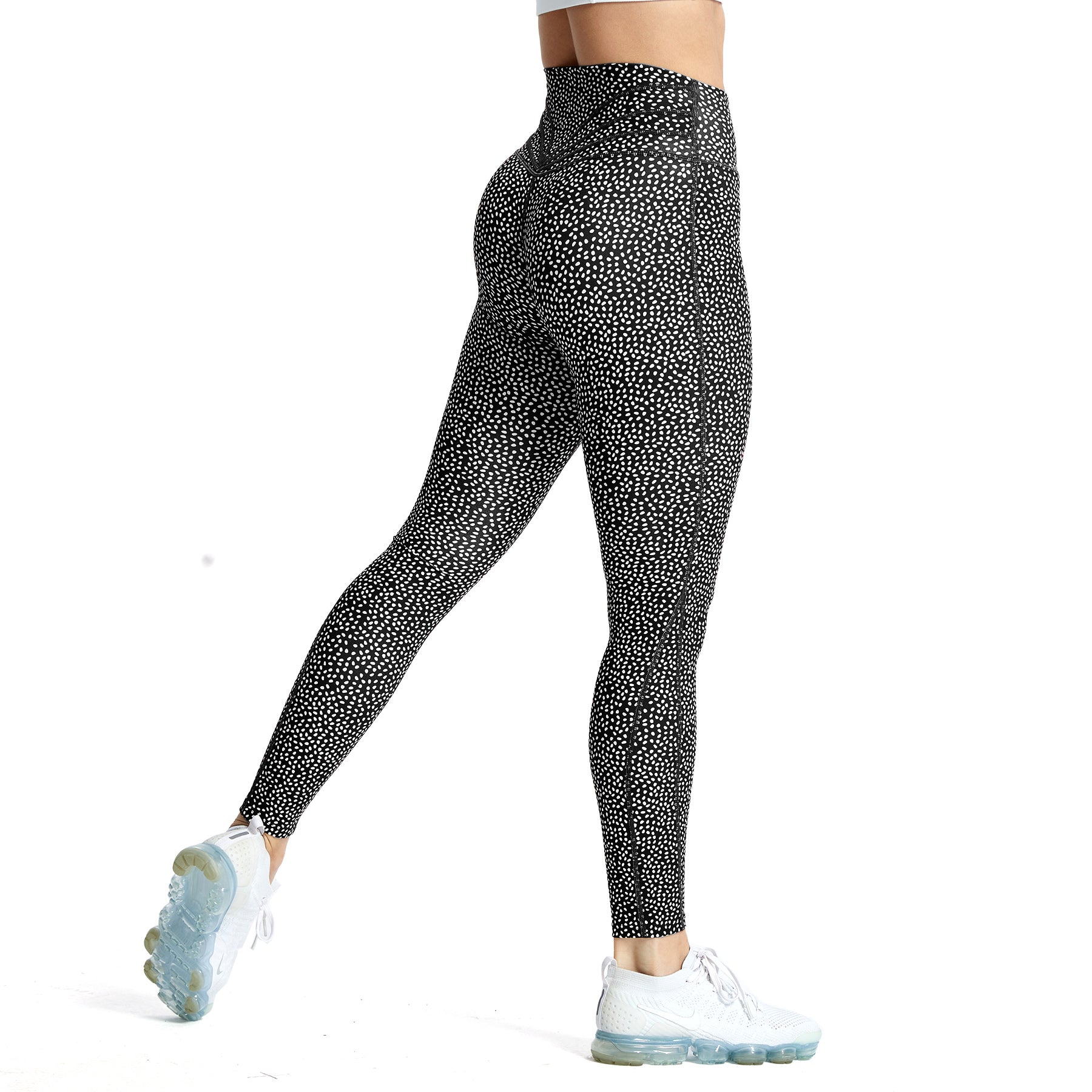 Buy Nike Women's One Luxe Tight Fit Mid Rise Cheetah Print Leggings (White/ Black, X-Small) at Amazon.in