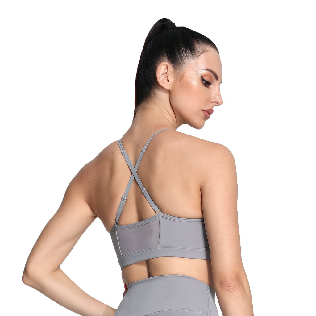 Aoxjox Strappy Ruched Crossover Bra