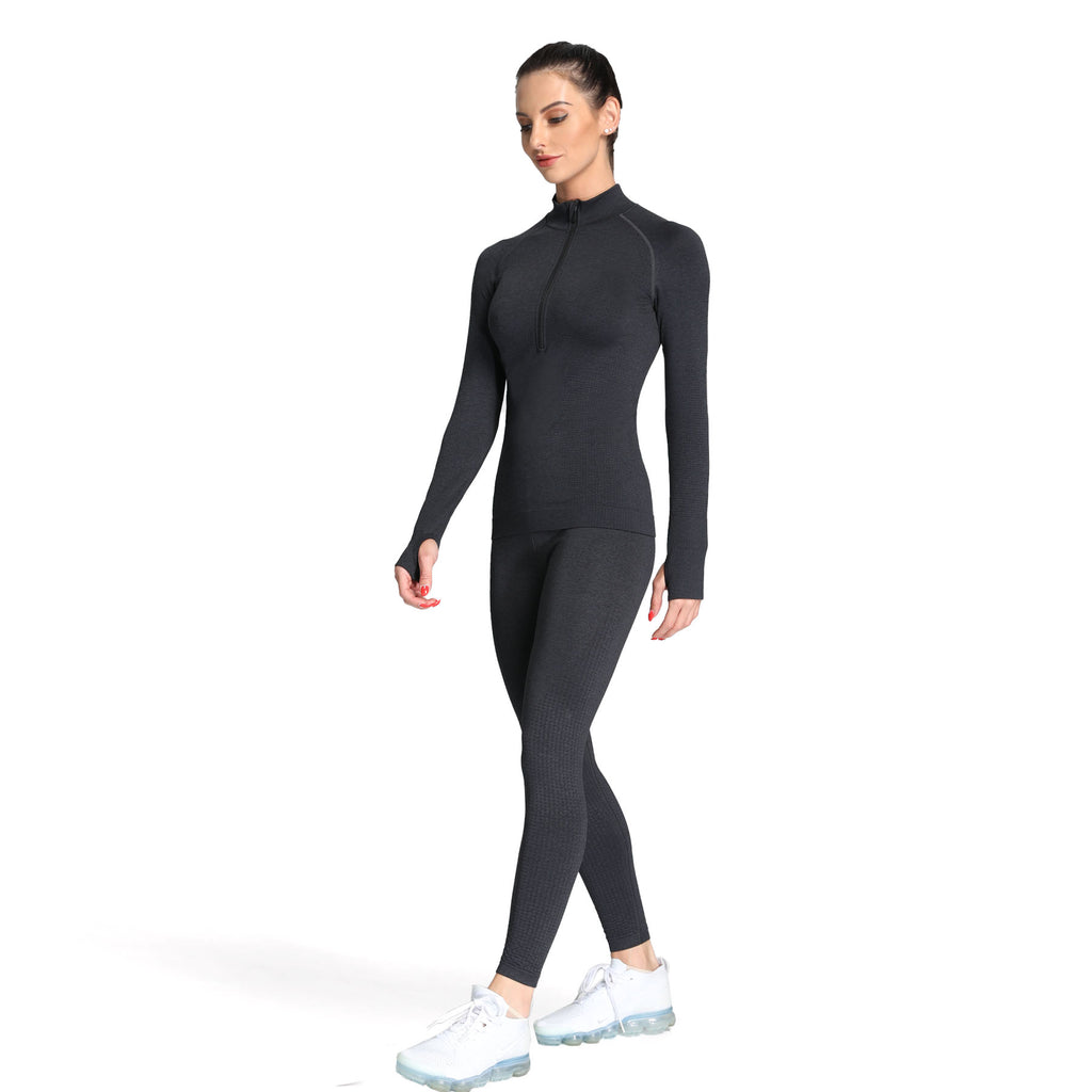 Aoxjox Women's Vital Long Sleeve Quarter Zip Pullover