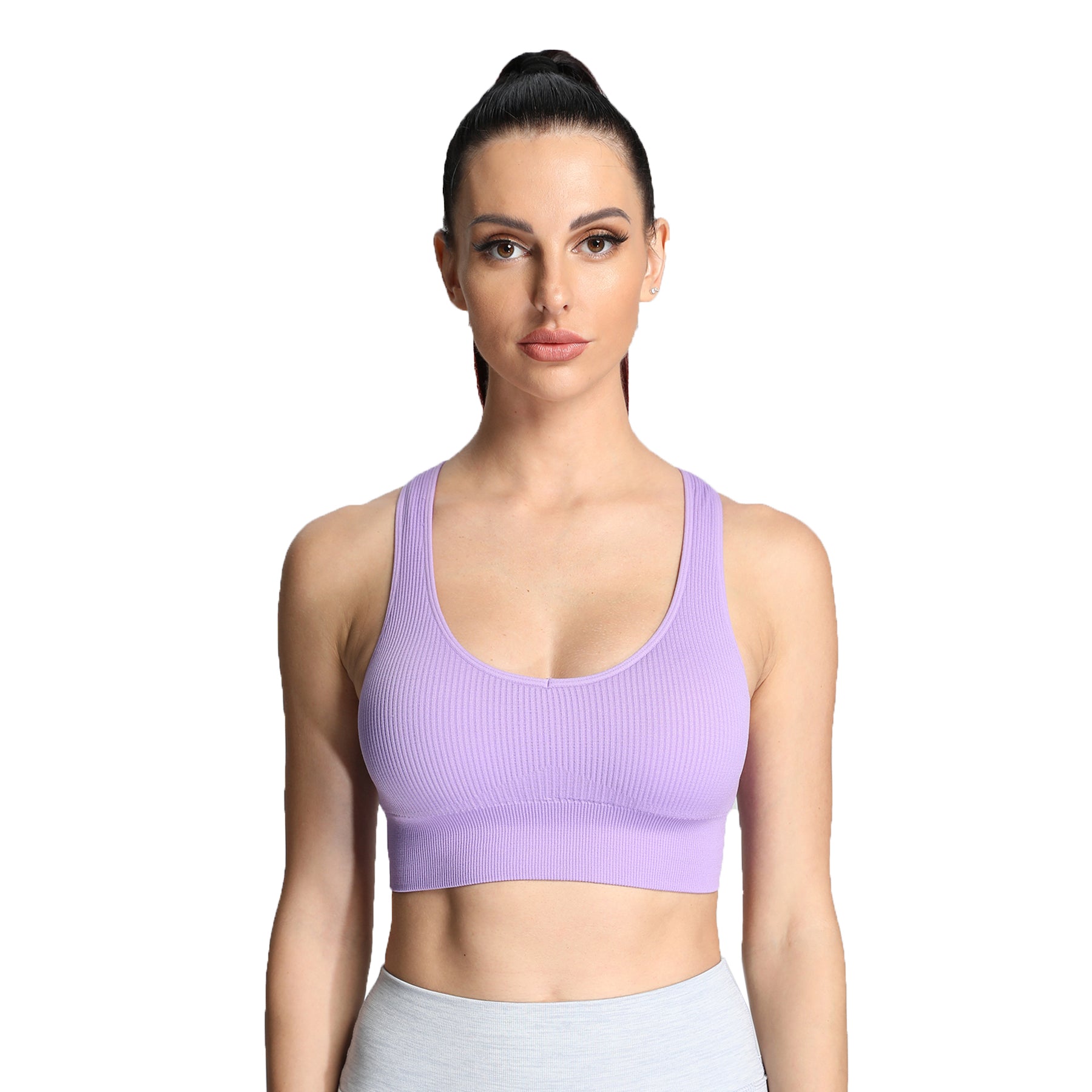 Aoxjox Ribbed Seamless Sports Bras
