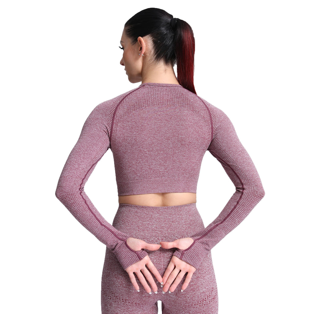 Aoxjox Vital Long Sleeve Crop Top