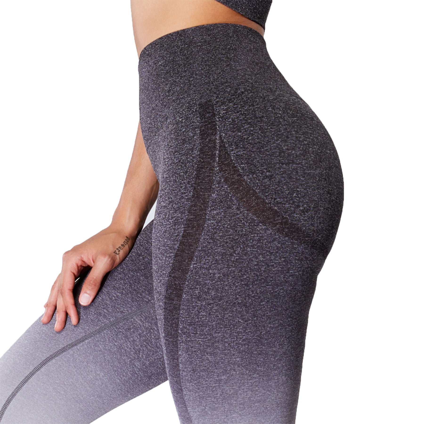 Seamless Ombre Print Leggings Womens Tummy Control Workout Tights