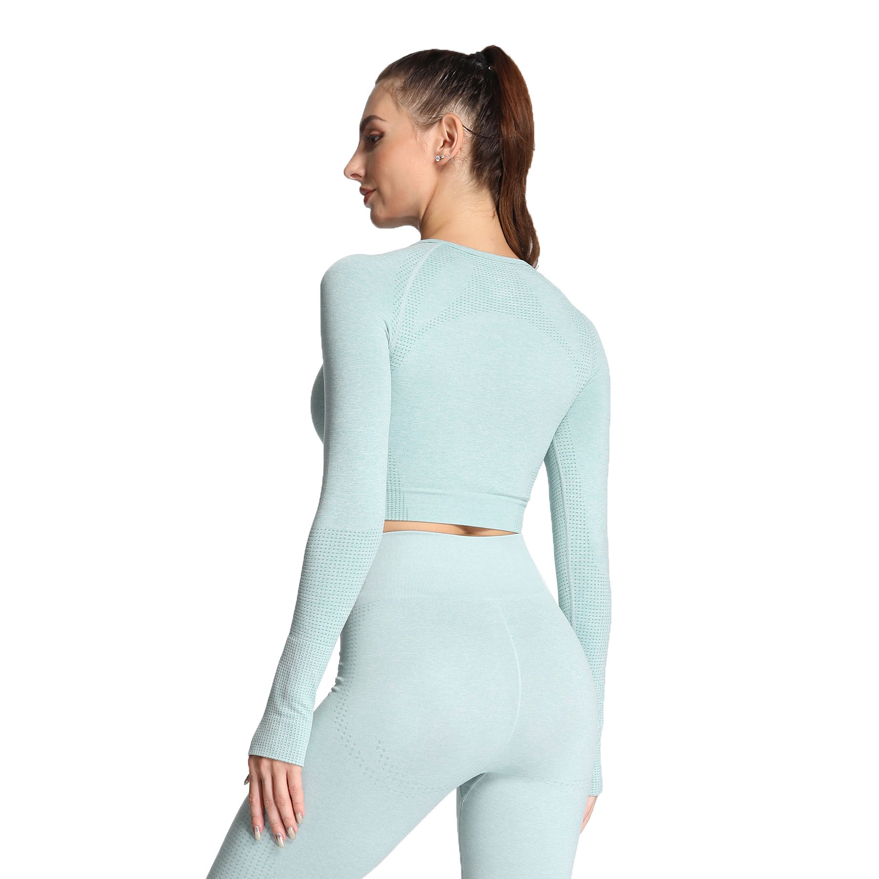 Aoxjox Vital Long Sleeve Crop Top