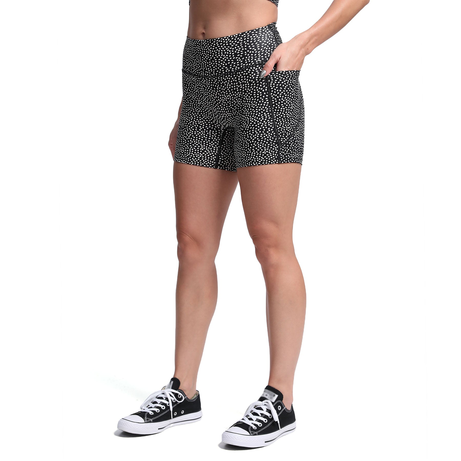 Aoxjox 3 Waist Seam Side Pocket Shorts