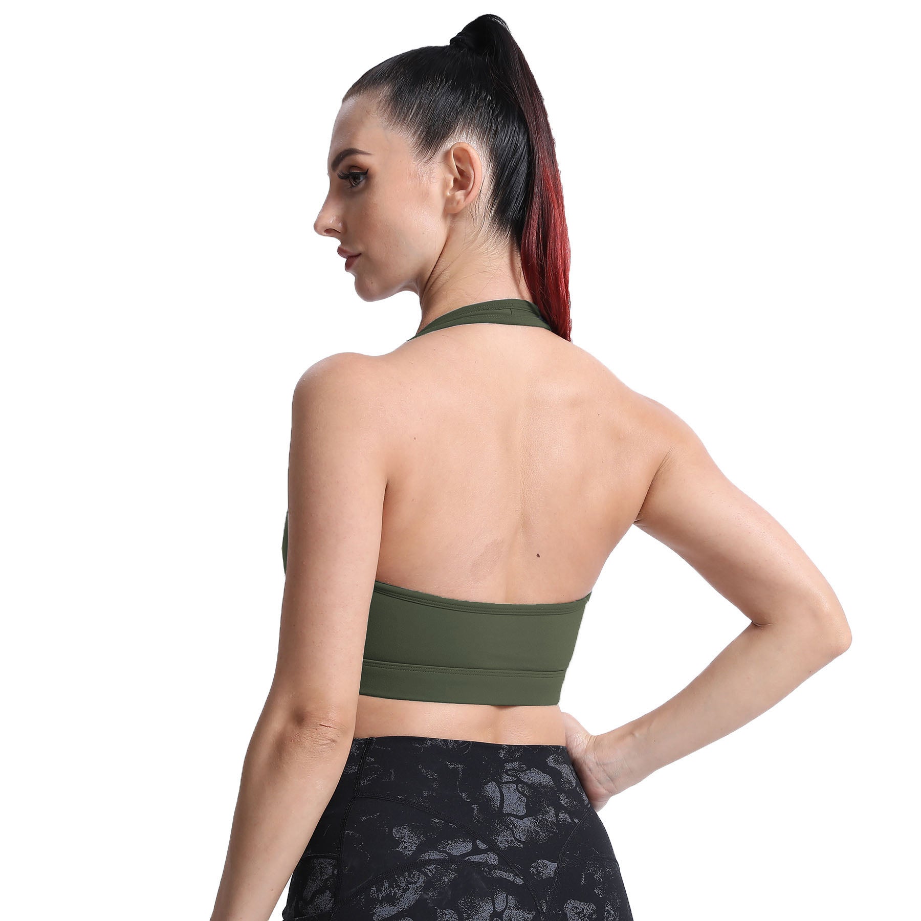 Xmarks Women's Halter Sports Bra Yoga Bralette Crop Bras Top - Anti Slip  Lace Sleep Ultra-Soft and Breathable Bras for Girls Student(3-Packs) 